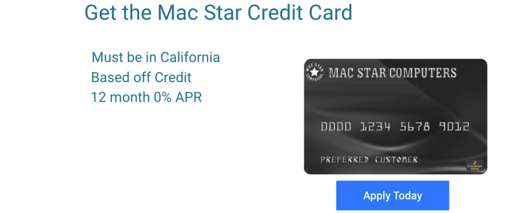 mac star credit card horizontal