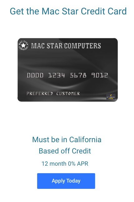 mac star credit card vertical