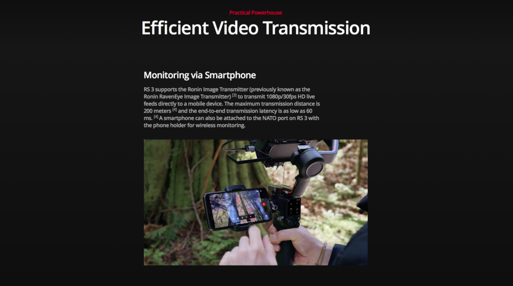 rs3 dji efficient video transmission