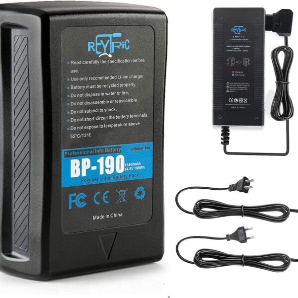 REYTRIC 190Wh (13400mAh) V Mount Battery with D-Tap Charger